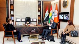 University President Receives Delegation from Barzani Charity Foundation