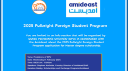 Info session on how to prepare for Fulbright scholars for master's degree in the US